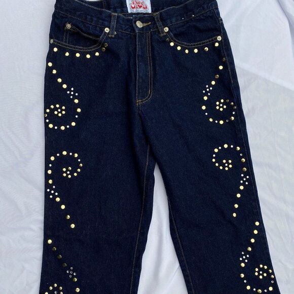 Pure Diva Denim - Pure Diva Brand Embellished Dark Wash Jeans 9
